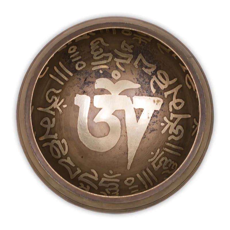 Campana tibetana Ohm set regalo nero