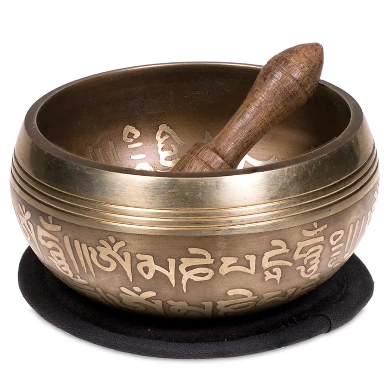 Campana tibetana Ohm set regalo nero