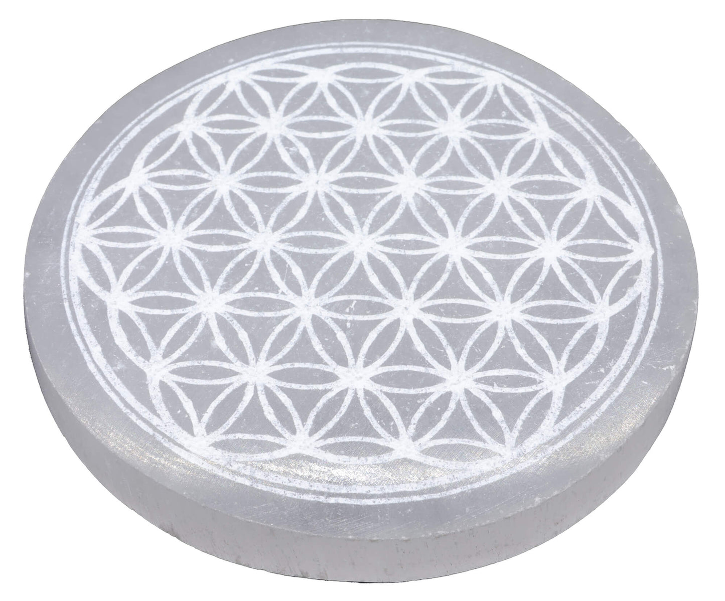 Piastra Selenite "Fiore della Vita"