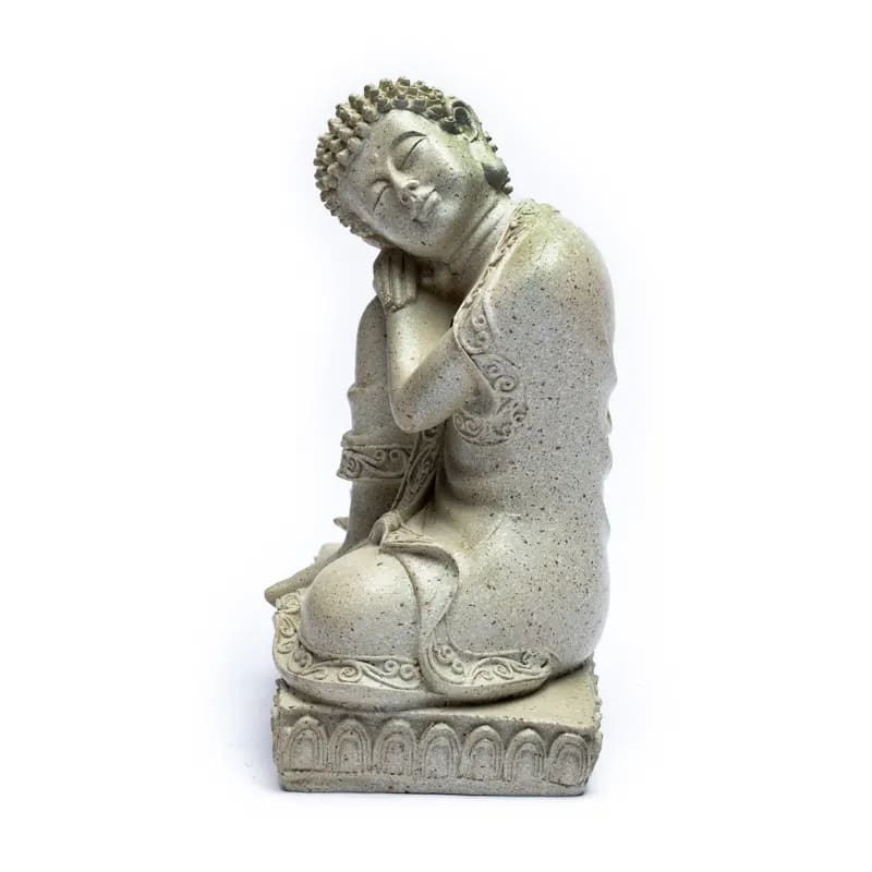 Buddha con portacandela color grigio