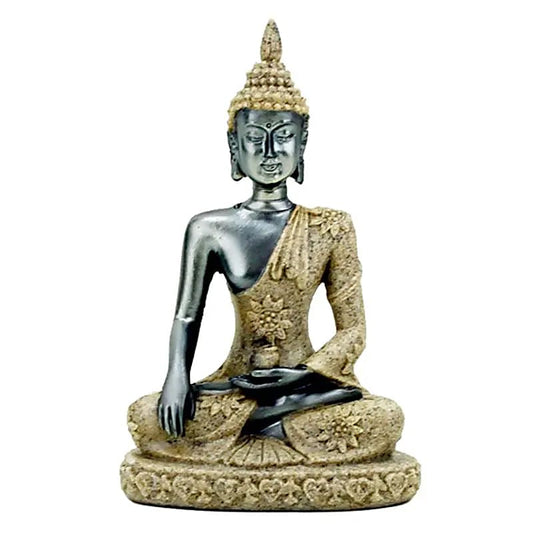 Statua di Buddha in resina con sabbia