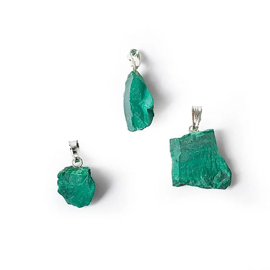 Ciondolo in Malachite grezza